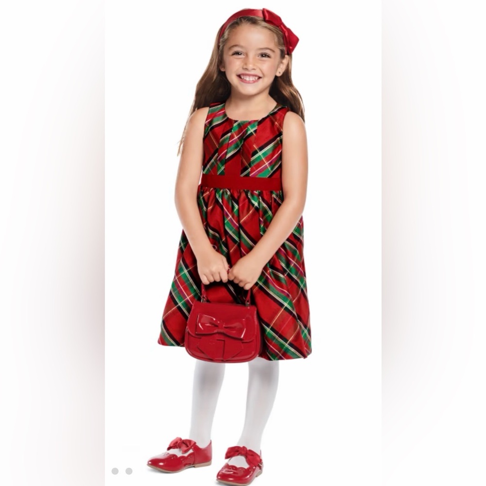 NYT Gymboree Girls Tartan Plaid Dress - Picture Perfect - Red and Green
